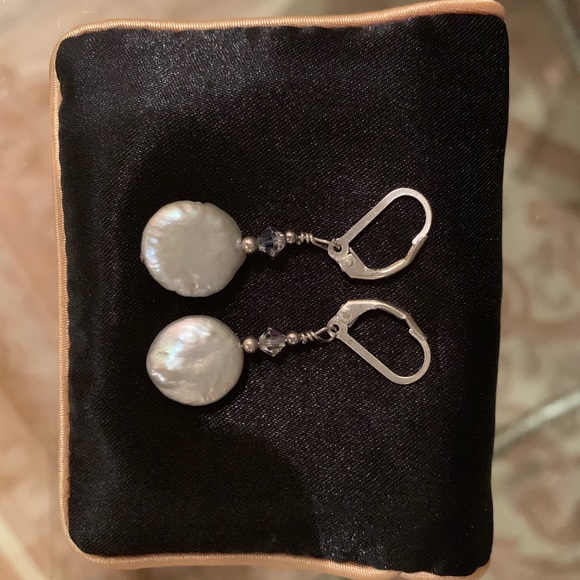 Hawaiian SS necklace & Earrings,Pearls, & stones - Picture 4 of 4